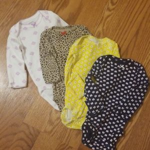 Bundle 4 Baby Girls NB Onesies
